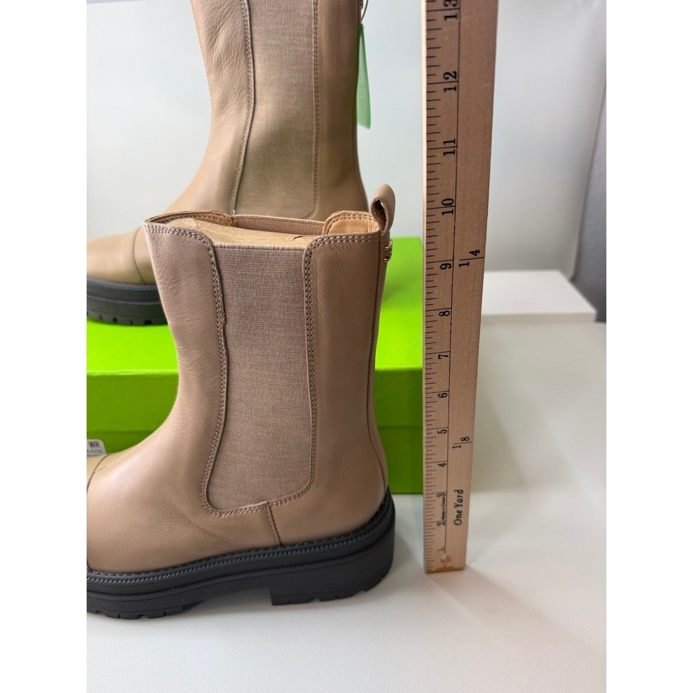 Sam Edelman Wellington Sesame Leather Water Repellent Lug Sole Boots 8.5 NEW - Picture 5 of 10